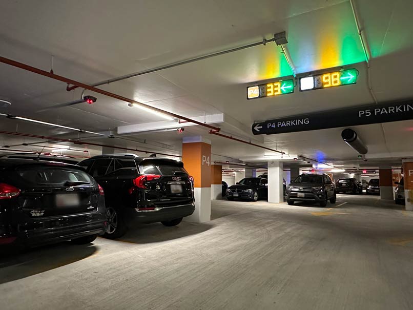 signage indoor garage parking guidance system parkhelp